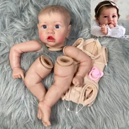 Bambole 22 pollici già dipinte parti rinate di bambole parti saskia non assemblata la pelle verniciata per bambini in 3d con vene visibile corpo