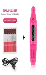 NAD003 2000RPM USB Nail Drill Machine Electric Manicure Pen Pedicure Nail File Tools 6 bits Nail Drill Machine8342419