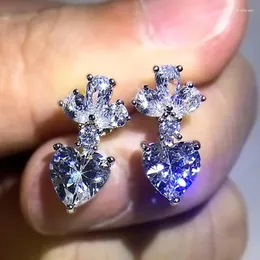 Stud Earrings Luxury Cubic Zirconia Crystal Women CZ Dazzling Female Accessories Party Fashion Jewelry Fancy Gifts