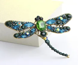 Neue Mode -Strass -Libelle BROCHE BROCHEN PIN ZEÖRTE Kleidungsstückzubehör Tier Broschen Vintage Kristallschal Schmuck Weihnachten5177952