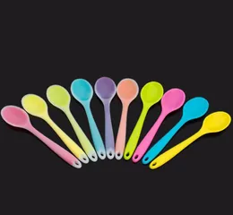 Home Use Mini Silicone Spoon Colorful Heat Resistant Spoons Kitchenware Cooking Tools Utensil 20545cm ZA63312763785