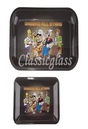 DHL Rolling Tray Dabbing All Stars Tray SL Rozmiar 18CM125CM13CM 27CM175CM23CM Metal Tobacco Mosiężna płyta Zioło Handroller3481971