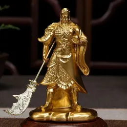 Skulpturer Guan Yu Statue Guan Gong, Guan Yun Chang, Kwan Kung, Kuan Gong Statue Martial God of Wealth Figurines Home Office Decoration