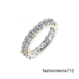 кольца дизайнерские кольца для женщин стерлингом Sier VVS Moissanite Diamond Mens Cring Pass Tescer x Cross Love Ring Cring