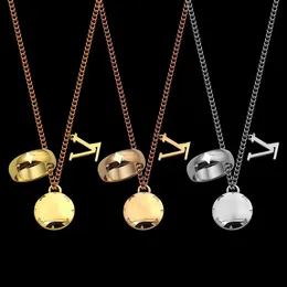 Designer 18K Gold Plated Pendant Necklaces Chain Rhinestone Stainless steel Choker Brand Necklaces for Women Wedding Party Jewelry Couple Gifts