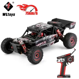 Cars Wltoys 1/12 124016 RC -Auto 75 km/h Hochgeschwindigkeitsfernbedienungssteuerwagen 124018 55 km/h 4wd Offroad Drifteklettern Rennwagen 3000mah