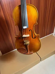 4/4 ручной скрипкой на скрипке цельный кленовый назад уникальный зерно сладкий звук натуральный цвет