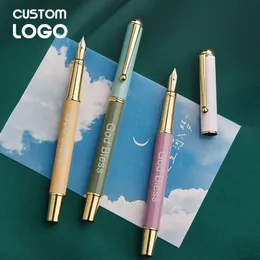 Retro HighValue Pen Creative Simple Fountain Custom School Teacher Gift Personlighet Student Stationy Office Supplies 240428