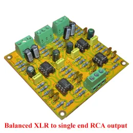 Amplifier Stereo 2channel Balanced XLR To Single Ended RCA Output Dual Circuit Board Low Distortion and Low Noise For Audio Amplifier