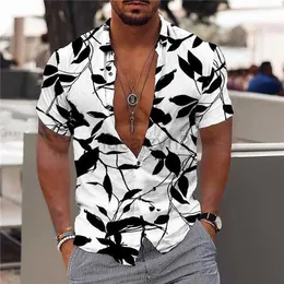 Herren Plus Tees Polos Herrenmodentrend Hawaiian kurzärmeliges Hemd 3D Digital bedrucktes Hemd Casual Shirts