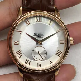 Watch Watch Watches Watches AAA Mechanical Watch Lao Jia Xiao Die Fei Two Needle Half White Luo Watch Automatic Watch DF032 بالكامل