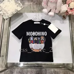 Moschinno Shirt Mos Designer Tees Kids Fashion T-shirts Boys Girls Summer Caual Letter Printed Tops Baby Child T Shirts Stylish Trendy Tshirts 24ss Top Quality 524