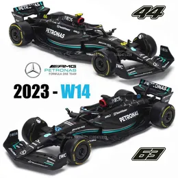 다이 캐스트 모델 자동차 BBURAGO 1 43 MERCEDES AMG PETRONAS F1 팀 W14 2023 #44 HAMILTON #63 GEORGE RUSSELL ALLOY CAR DIE Casting Model Toy Setl2405