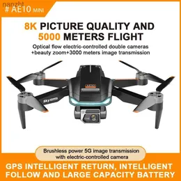 Drones AE10 Mini Light Drone Professional 8K HD Dual Camera G/Optical Flow Position Brushless DC FPV VR/MV Mode Intelligent Drone WX