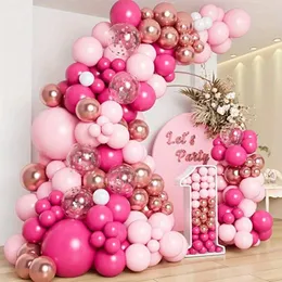 Decorazione per feste 141 set di ghirlanda palloncine in oro rosa rosa per compleanni principessa battesimi di regali nuziali e decorazioni