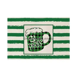 Table Cloth Desk Mat Kitchen Organizers And Storage St Patrickss Day Placemats Irish Plaid Decorative Insated Tablecloths Drop Deliv Dhvn9