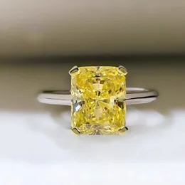 Liebhaber Prinzessin Cut Laboz Topaz Promise Ring 925 Sterling Silber Engagement Ehering Bandringe für Frauen Brautfinger Schmuck 295k