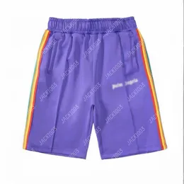 Palm PA 2024ss Summer Casual Men Women Rainbow Stripes Boardshorts Breathable Beach Shorts Comfortable Fitness Basketball Sports Short Pants 4507 Angels OEW