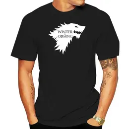 Men's T-Shirts Winter is ComQuotes slogan The Presentation of Power cool mens T-shirt game J240506