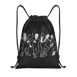 Bolsas de compras Custom jazz jazz drawstring mochila homens homens leves leitos jamaicanos mento gym sackpack sacas para viajar