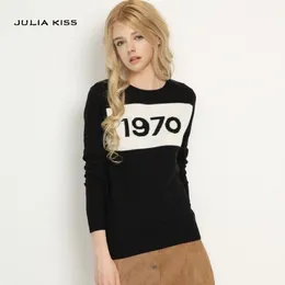 Women 1970 letter pullover Long Sleeve Sweater hot fashion star top Letter 1970 Knitting Tops 201128 262d