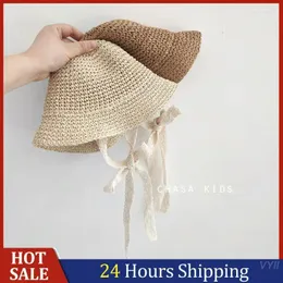 Berets Lace Hat Lovely And Elegant Travel Clothing Accessories Children's Straw Sunscreen Tie Tie-up Products