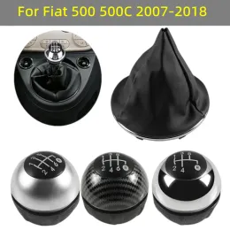 Sets 5/6 Speed Gear Shift Knob Gaitor Booot Cover Case for Fiat 500 500c 2007 2008 2009 2010 2011 2012 2013 2014 2015 2016 2017 2018 Curtain