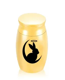 30x40mm Moon Festival Cremation Ashes Urn Aluminium Eloy Rabbit Mini Memorial Urns Pendant With Fill Kit Velvet Bag28682685740131