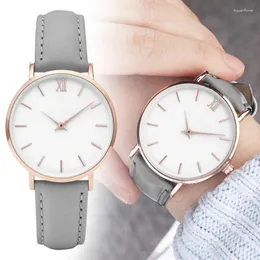 Relógios de pulso Mulheres assistem a moda relógios simples para couro casual senhoras relógio feminino zegarek damski Montre femme