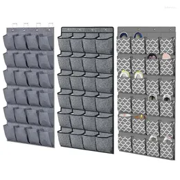Storage Boxes 24 Pockets Shoes Organizer Rack Hanging Organizers Space Saver Over The Door Behind Closet Hanger Bag