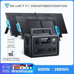 Banks Bluetti EB3A Solargenerator 600W 268WH Tragbare Kraftwerk LifePo4 Batteriegenerator reines Sinus -Stromausfall Camp Ups