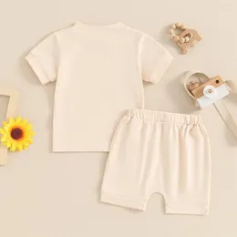 Clothing Sets Toddler Summer Clothes For Boys Girls Short Sleeve T-shirt Mamas Coffee Date Tops Shorts Baby Mothers Day Outfits