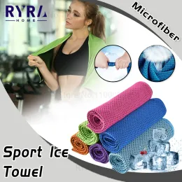 Toalhas esportivas ao ar livre Toalha de gelo Rapid Instant Reacher Microfiber Quickdry Towels Fitness Yoga Gym Excunhando toalhas de resfriamento suor