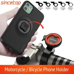 Stands Motorcycle Phone Holder for iPhone 14 13 12 11 Pro Xs Max, Mountain Bike/Moto Handlebar Cell Phone Mount With Shockproof Case