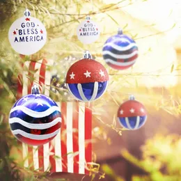 装飾的な置物12pcsアメリカ独立記念日パーティーのサプライズホリデーハンギングボールペンダントギフト装飾装飾