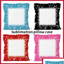 Cushion/Decorative Pillow Sublimation Case Blending Polyester Short P Er Heat Transfer Throw Sofa Pillowcases Drop Delivery Home Gar Dhf1K