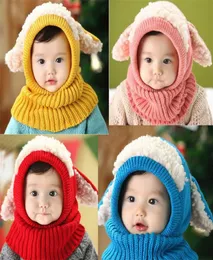 NYA LITTLE DOGEN FÅR GIRLS KID TWILL HATS Baby Winter Crochet Sticked Hat Scarf Set Tobarn Warm Balaclava Cap Outdoor Sports Scar4003102