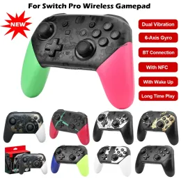 Myszy nowe dla Switch Pro bezprzewodowe gamepad Bluetooth Compatybilny dla NS Switch Game Console Pro JOYSTICK z uchwytem 6Axis