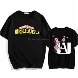 Men'S T-Shirts 2021 My Hero Academia Tops O-Neck Hip Hop Print Fashion T-Shirt Y0809 Drop Delivery Apparel Mens Clothing Tees Dhktr