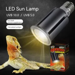 Beleuchtung 5.0/10.0 Volles Spektrum Reptilienlampe Schildkröte Echsenleuchte UV Light UVA+UVB LED UV SONNEL LAMPE SUNBATH Terrarium Wärmelampe