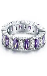 2017 New Arrival Whole Choucong Women Fashion Jewelry 925 Sterling Silver Amethyst CZ Diamond Party Classic Lady039s Band R5179173