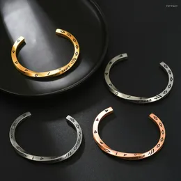 Braccialetto vintage in acciaio viking vichingo braccialetto europeo e americano la lettera di personalità maschile versatile