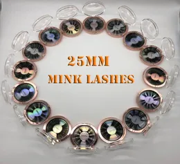2019 Novos cílios de 25mm cílios 5d Mink Eyelash 25mm de comprimento Cílios falsos sexy de 25 mm