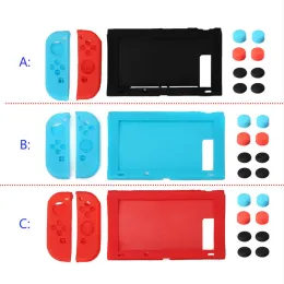 Fareler 11 In 1 Switch Konsol Kılıf Kapağı Switch Joycon Kontrolör Kılıf Kılıfı Joystick Cap Nintendo Gamepads Silikon Kılıf