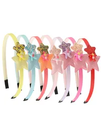 7pcsLot Sequin Stars Hairbands Cartoon Glitter Mini Star Ribbon Headbands Little Girls Hair Accessories3783623