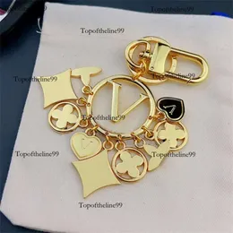 PENDANts Chain Chain da uomo Tornari Carabiner Designer di chiassimi per chiavi borse da donna DECORAZIONE Lettera di decorazione Floro V Keys Ring Original Edition