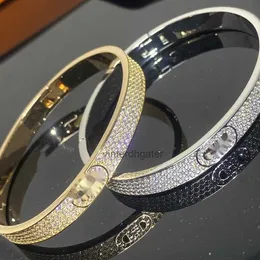 Üst HRMS Tasarımcı Yeni Kelly Luxury Set Full Elmas Domuz Burun Bilezik Mektubu H Sky Star V Altın Kaplama 18K Gül Orijinal 1to1 Kutu