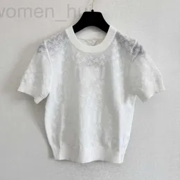 مصمم تي شيرت النساء يوجين غزل منظور متوكى القميص قصير الأكمام للنساء Assl