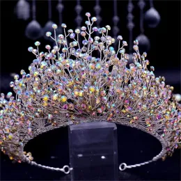 Аксессуары ab красочные варенье для свадебных ювелирных изделий Crystal Ab Bridal Crown Tiaras Fashion Women Accessories