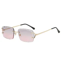 ReadRead Sonnenbrille Unregelmäßige rahmenlose Diamant -Schnittlinse Sonnenbrille Frauen oder Mann Unisex Randless Geschnitzt im Freien Fahren Mode Brille Designer